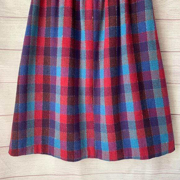 Vintage Item-Eyes Plaid Midi Skirt - Picture 7 of 14